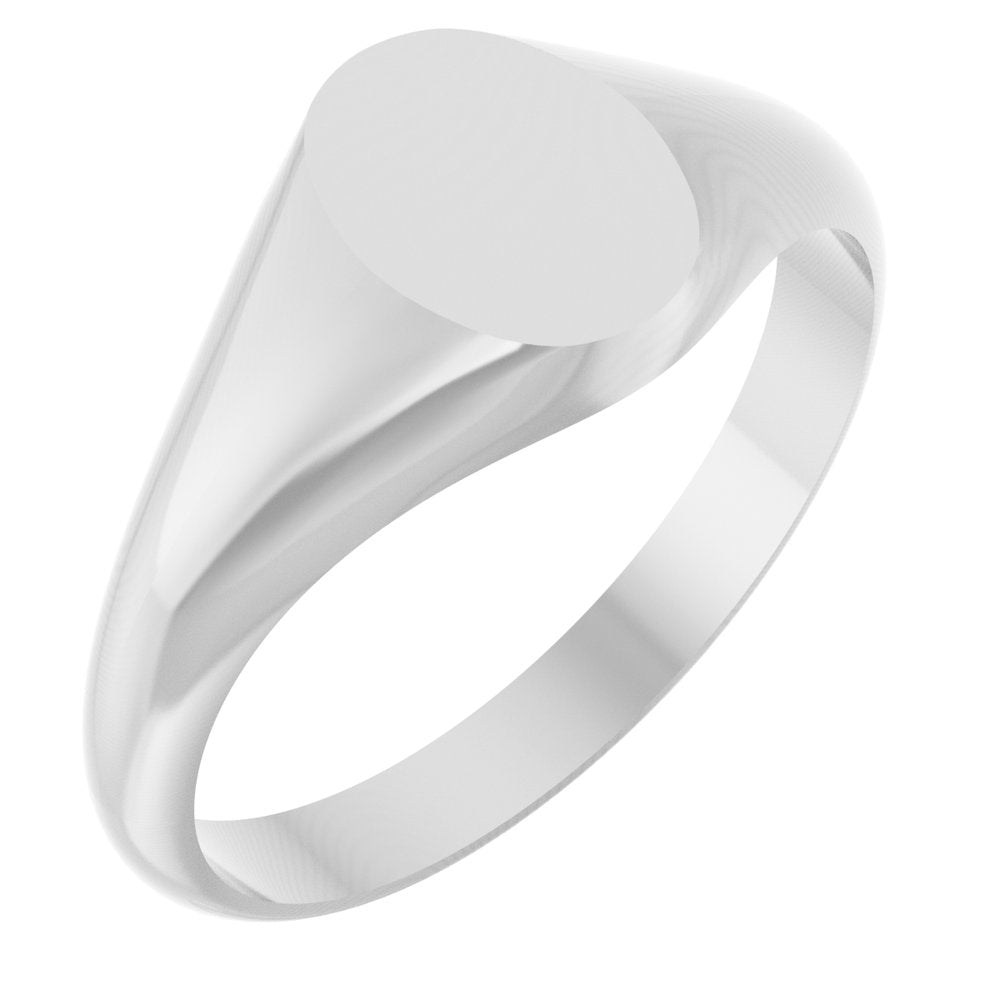 Sterling Silver 8x6 mm Oval Signet Ring