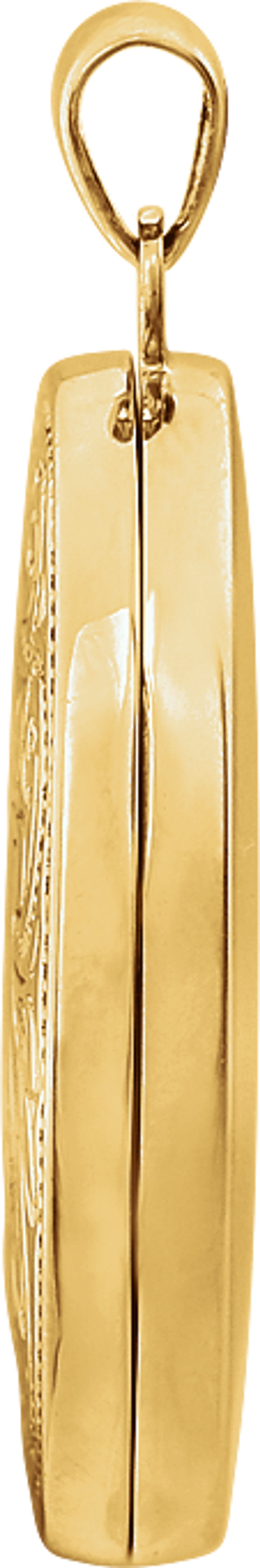 14K Yellow Gold-Plated Sterling Silver Oval Locket 