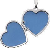 Sterling Silver Engravable Double Heart Locket