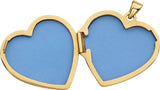 14K Yellow Gold Engravable Heart Locket