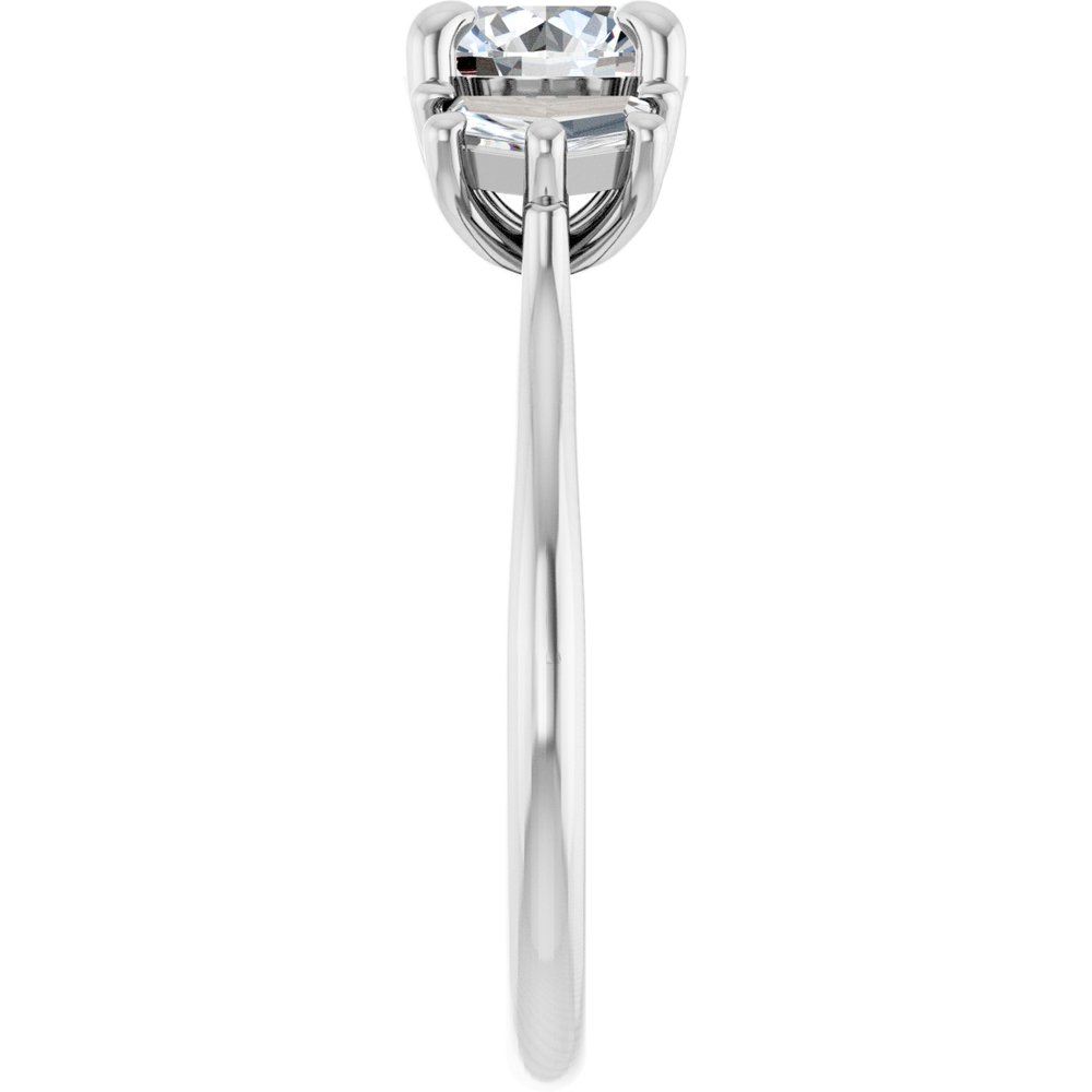 14K White Gold 1 1/3 CTW Lab-Grown Diamond Three-Stone Engagement Ring