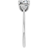 14K White Gold 1 1/3 CTW Lab-Grown Diamond Three-Stone Engagement Ring