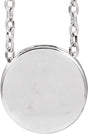 Sterling Silver Engravable Disc 16-18" Necklace 