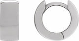 Platinum 12 mm Hinged Hoop Earrings