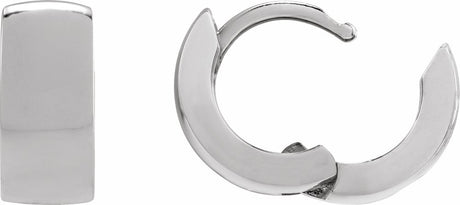 Sterling Silver 12 mm Hinged Hoop Earrings