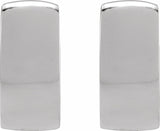 Sterling Silver 12 mm Hinged Hoop Earrings