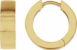 14K Yellow Gold Hinged 14.5 mm Hoop Earrings