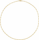 14K Yellow Gold-Filled 2.4 mm Bar 16" Chain