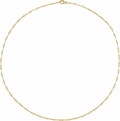 14K Yellow Gold-Filled 2.4 mm Bar 16" Chain