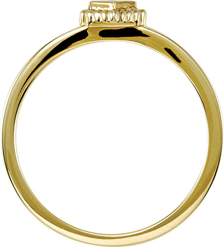 14K Yellow Natural Blue Sapphire Family Stackable Ring