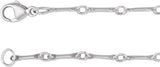 Sterling Silver 2.4 mm Bar 16" Chain