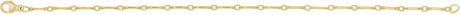 14K Yellow Gold 2.4 mm Bar 7" Chain