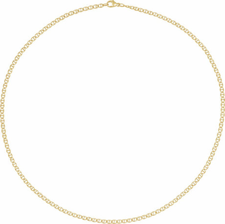14K Yellow Gold 2.6 mm Anchor 16" Chain