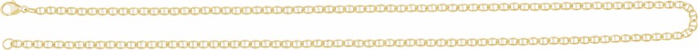 14K Yellow Gold 2.6 mm Anchor 24" Chain