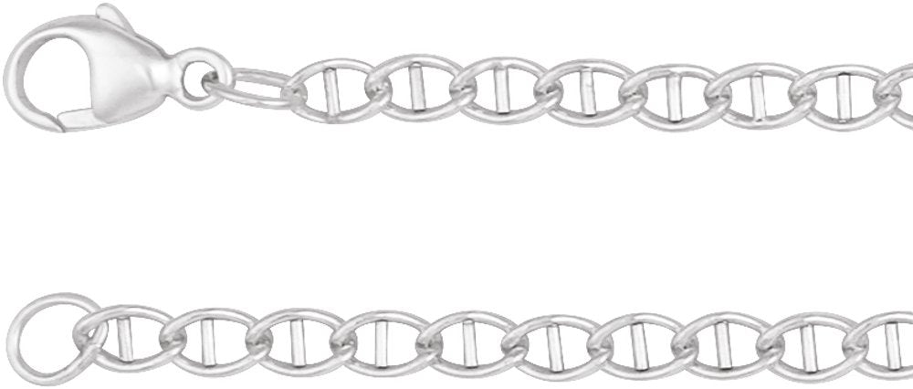 Sterling Silver 2.6 mm Anchor 18" Chain