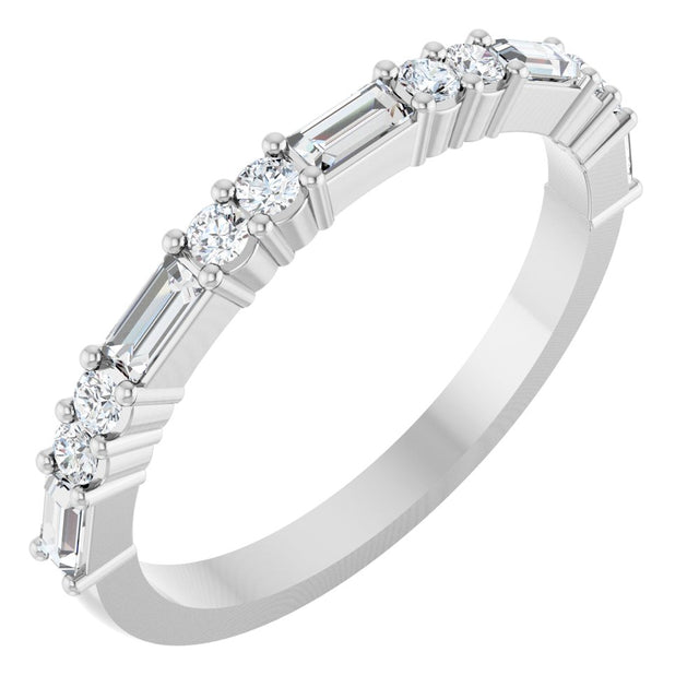Platinum 3/8 CTW Natural Diamond Anniversary Band