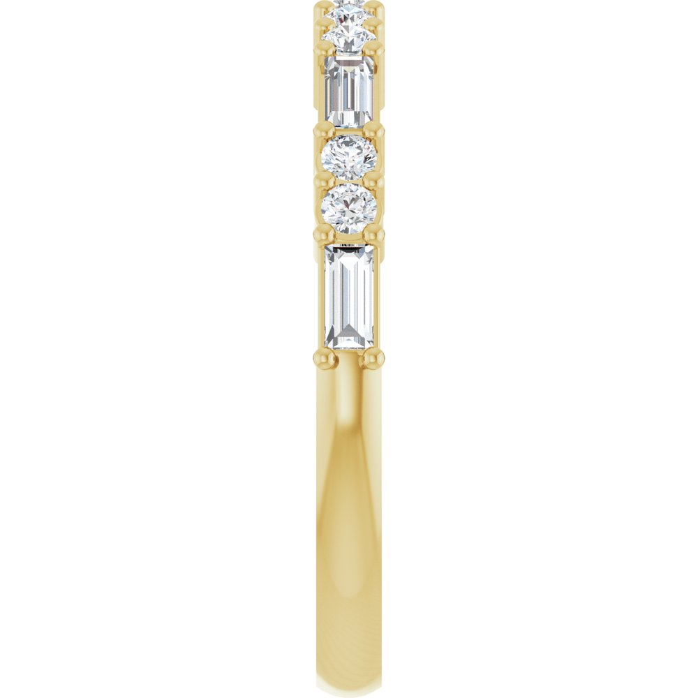 14K Yellow 3/8 CTW Natural Diamond Anniversary Band