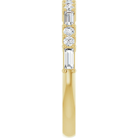 14K Yellow 3/8 CTW Natural Diamond Anniversary Band