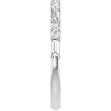 14K White 3/8 CTW Natural Diamond Anniversary Band