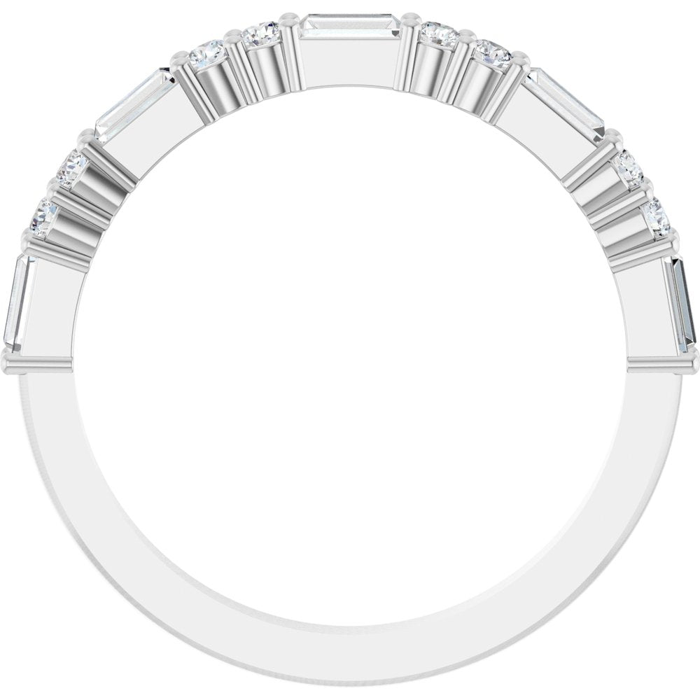 14K White 3/8 CTW Lab-Grown Diamond Anniversary Band