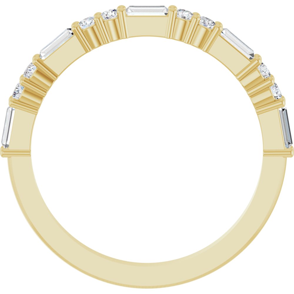 14K Yellow 3/8 CTW Natural Diamond Anniversary Band