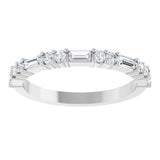 14K White 3/8 CTW Lab-Grown Diamond Anniversary Band