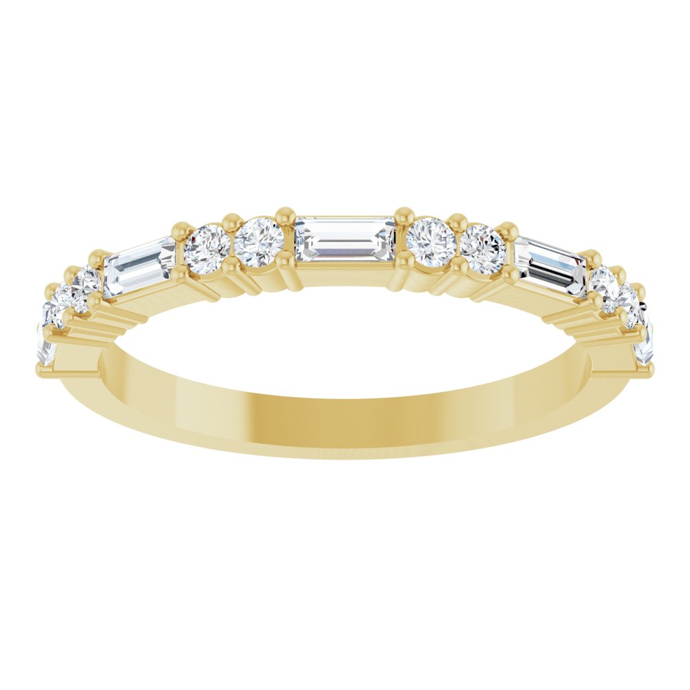 14K Yellow 3/8 CTW Natural Diamond Anniversary Band