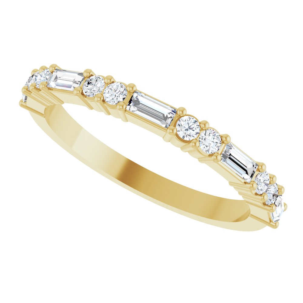 14K Yellow 3/8 CTW Natural Diamond Anniversary Band