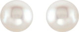 14K White Cultured White Freshwater Pearl Earrings