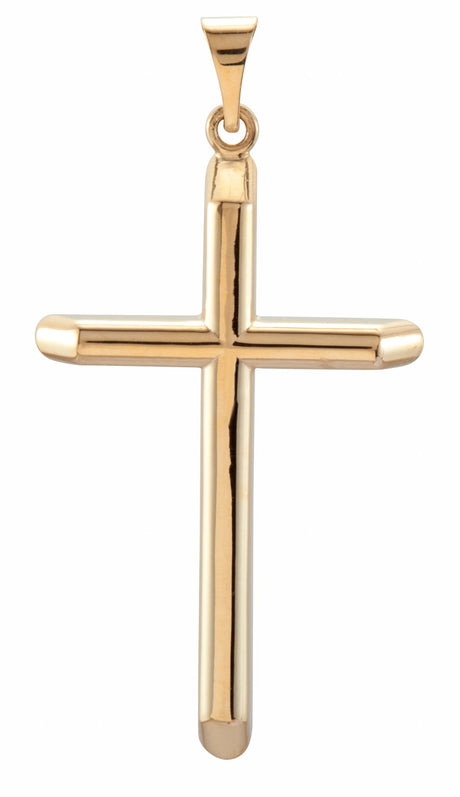 14K Yellow 39.25x22 mm Unadorned Cross Pendant