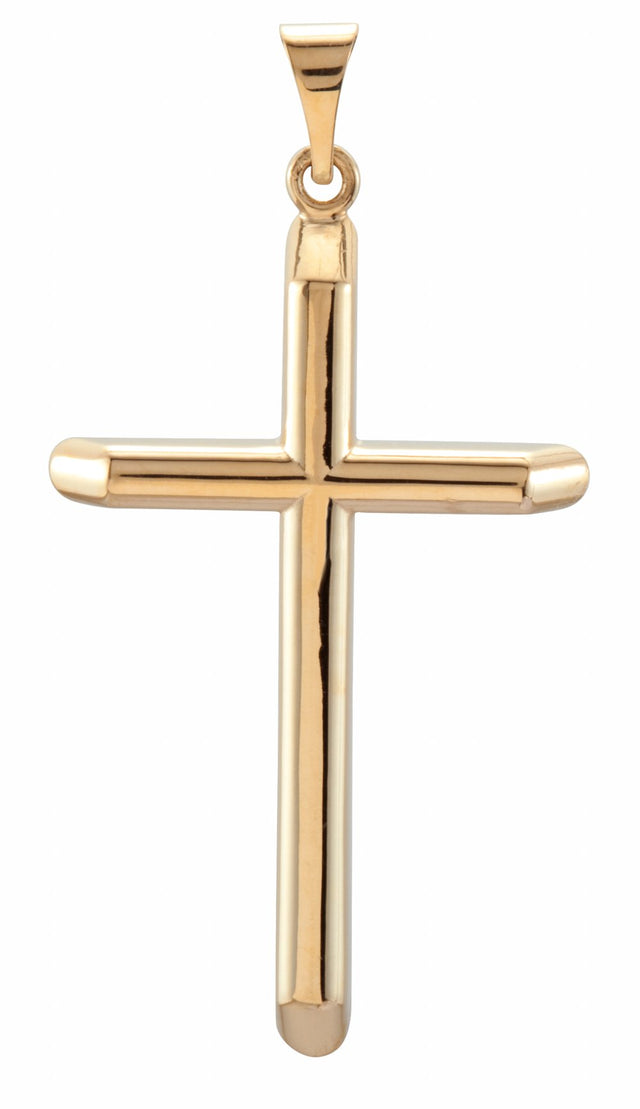 14K Yellow 39.25x22 mm Unadorned Cross Pendant