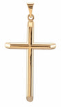 14K Yellow 39.25x22 mm Unadorned Cross Pendant