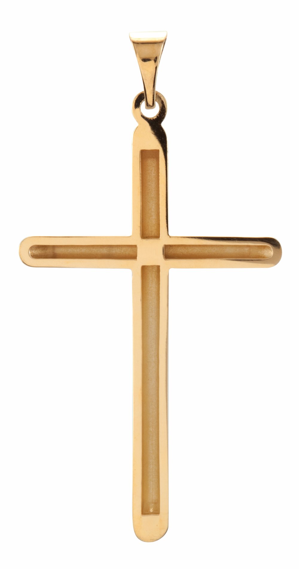 14K Yellow 39.25x22 mm Unadorned Cross Pendant
