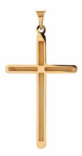 14K Yellow 39.25x22 mm Unadorned Cross Pendant
