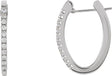 14K White 1/3 CTW Natural Diamond Hoop Earrings