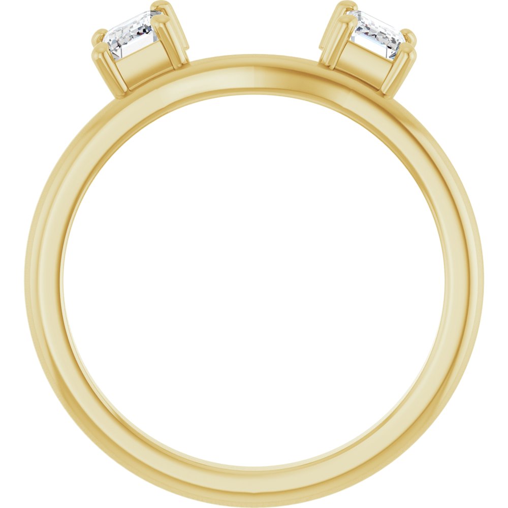 14K Yellow Gold 5/8 CTW Natural Diamond Wrap-Style Ring Enhancer