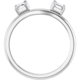 14K White Gold 5/8 CTW Natural Diamond Wrap-Style Ring Enhancer