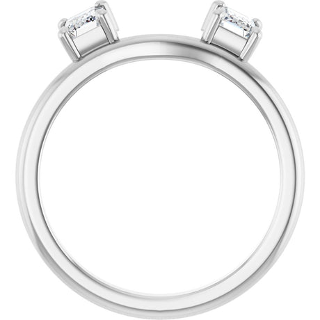 14K White Gold 5/8 CTW Lab-Grown Diamond Wrap-Style Ring Enhancer
