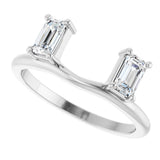 14K White Gold 5/8 CTW Natural Diamond Wrap-Style Ring Enhancer