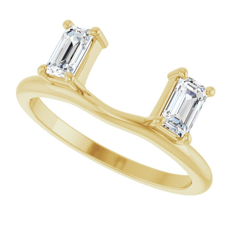 14K Yellow Gold 5/8 CTW Lab-Grown Diamond Wrap-Style Ring Enhancer