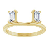 14K Yellow Gold 5/8 CTW Natural Diamond Wrap-Style Ring Enhancer