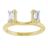 14K Yellow Gold 5/8 CTW Lab-Grown Diamond Wrap-Style Ring Enhancer