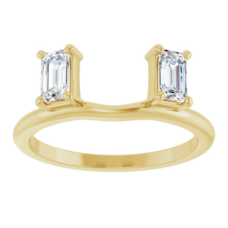 14K Yellow Gold 5/8 CTW Lab-Grown Diamond Wrap-Style Ring Enhancer