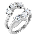 14K White Gold 2 CTW Lab-Grown Diamond Ring Guard