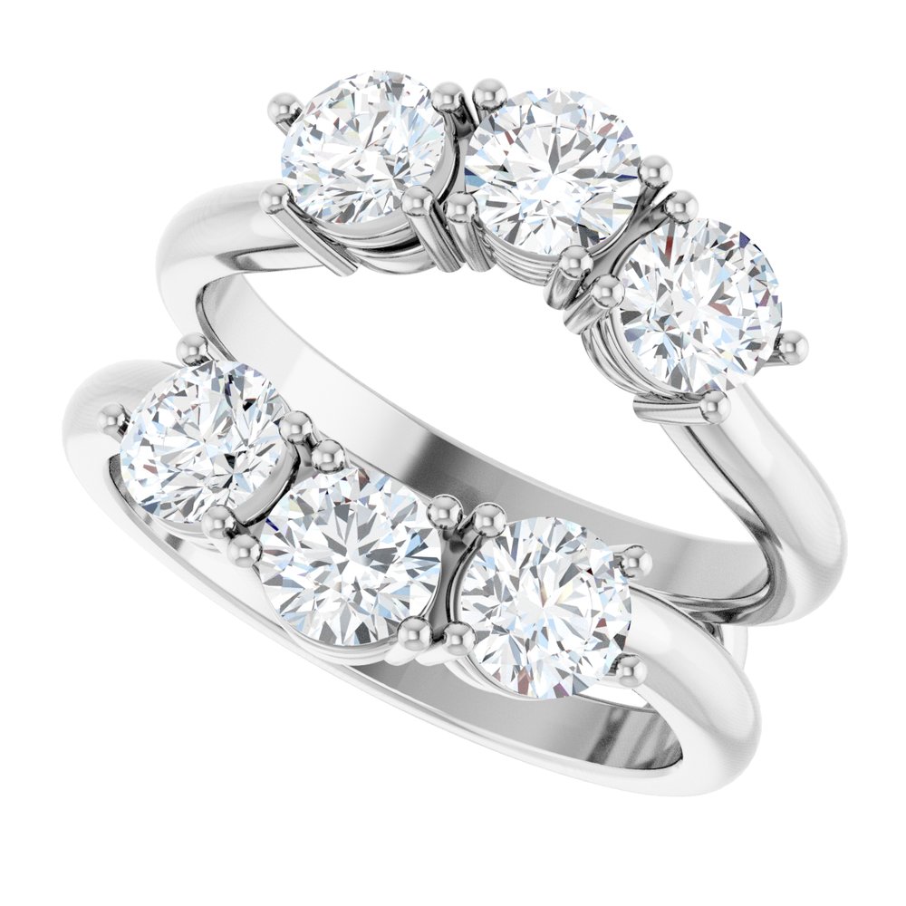 14K White Gold 2 CTW Lab-Grown Diamond Ring Guard
