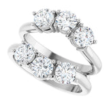 14K White Gold 2 CTW Lab-Grown Diamond Ring Guard
