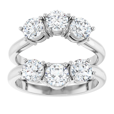 14K White Gold 2 CTW Lab-Grown Diamond Ring Guard