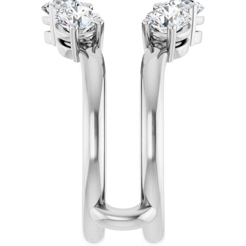 14K White Gold 2 CTW Lab-Grown Diamond Ring Guard