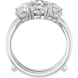 14K White Gold 2 CTW Lab-Grown Diamond Ring Guard