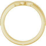 14K Yellow Gold 1/8 CTW Lab-Grown Diamond Contour Band